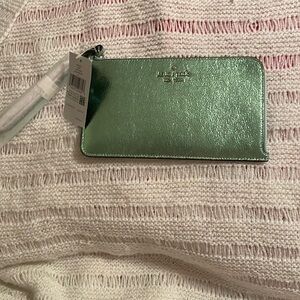 Kate Spade Metallic Seawater Wristlet NEW